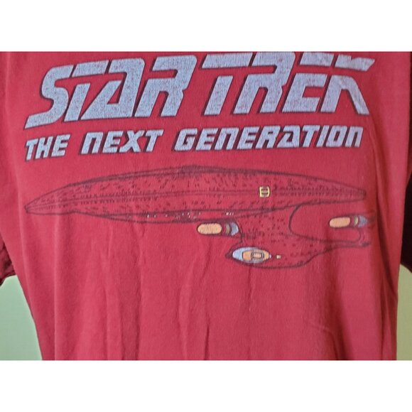 Star Trek The Next Generation Red T-Shirt Size L - Picture 4 of 11